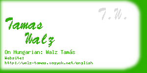 tamas walz business card